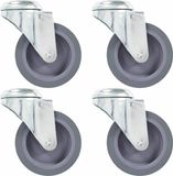 vidaXL Zwenkwielen met boutgaten 4 st 75 mm