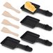 Merkloos Mini Raclette Set met 4 Anti-aanbakpannen en Houten Scheppen