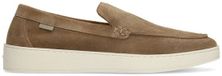 Manfield Hommes Mocassins Daim Taupe Taille 44