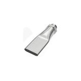 Geluidsarme RIEGLER Geluidsarme platte mondstuk, G 3/8 AG, veiligheidsmondstuk algemene toepassingen, messing vernikkeld, lengte 100 mm, sproeibreedte 29 mm, diagr. 15