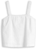 Tom Tailor Cropped top met broderie - Maat 152 - White