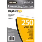 Fellowes CRC53149 lamineerfolie Capture 125 micron, DIN A2 (250 stuks) A4 / 125 Mikron transparant