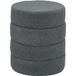 Tabouret Rond En Polaire Douce, Jusqu'à 120 Kg, Ø 40 X H 45 Cm, Gris Foncé