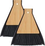 Merkloos Relaxdays mini stoffer en blik - set van 2 - met ophangoogje - keuken en camping - grijs-zwart