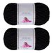 Utopia Crafts Cuddle Super Chunky Chenille Soft Yarn for Knitting and Crochet 2x 100g (Black)