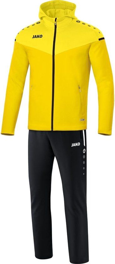 Jako Champ 2.0 Vrijetijdspak Met Kap Dames - Citroen / Zwart | Maat: 42