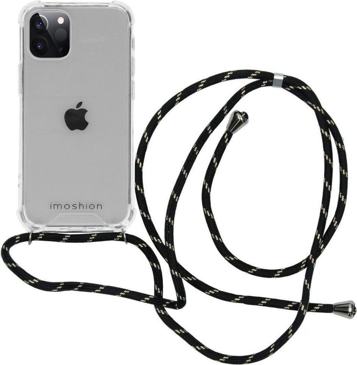 imoshion Backcover met koord iPhone 12 Mini hoesje - Zwart / Goud