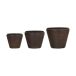 House Doctor Bloempotten Funnel antique marron - 3 pièces