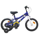 vidaXL Kinderfiets 14 Inch Blauw Wit