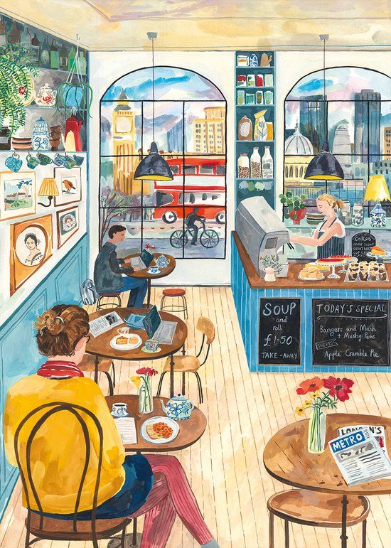 Alize Pieces & Peace Legpuzzel London Cafe - 2000 stukjes