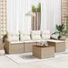 Maison Exclusive - Salon de jardin avec coussin 6 pcs Beige polyrotin