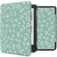 imoshion Design Slim Hard Case Bookcase voor de Kobo Clara Colour / BW - Smoke Green Flowers