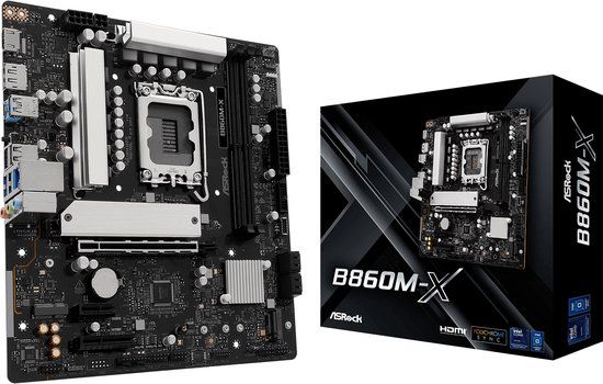 Kaart+M%C3% Asrock B860M-X Intel B660 LGA 1851 micro ATX Motherboard