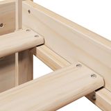 vidaXL Bedframe met hoofdbord massief grenenhout 75x190 cm