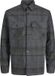 Jack & Jones Overhemd Jprrayle Melange Check L/s Overshir 12286804 Dark Grey Mannen Maat - L