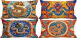 Non-branded Outdoor Cushions Set - Decorative Cushions - Terrace Decorating - Waterproof Linen - 4 Pieces 50x80
