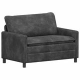 vidaXL Bank Donkergrijs Polyester