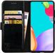 Rosso Element Book Case Wallet Hoesje Geschikt voor Samsung Galaxy A52 / A52S | Portemonnee | 3 Pasjes | Magneetsluiting | Stand Functie | Zwart