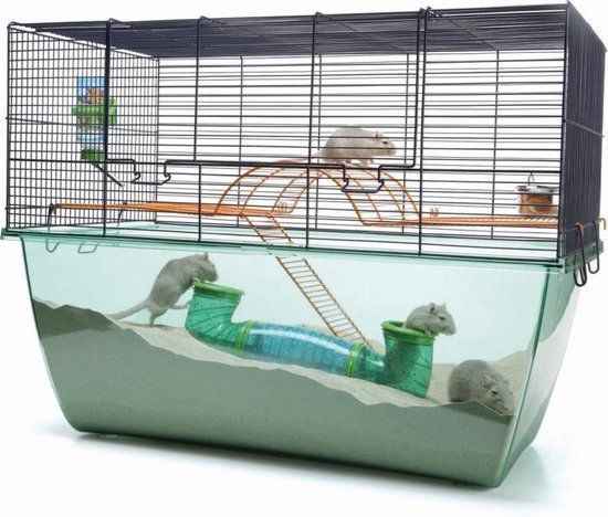 Savic Kooi Savic - Gerb/Hamster - XL - 70 x 37 x 56 cm - Transparant/Zwart
