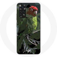 Maniacase Hoesje voor Xiaomi Redmi Note 11 4G Pionus Papegaai Rood Groen