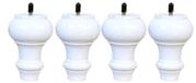 Set de 2 pieds de meuble réglables en acier inoxydable