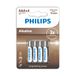 Philips LR03A4B/10 AAA Alkaline piles jetables (4 pièces)