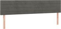vidaXL Hoofdbord 180x5x78/88 cm fluweel donkergrijs