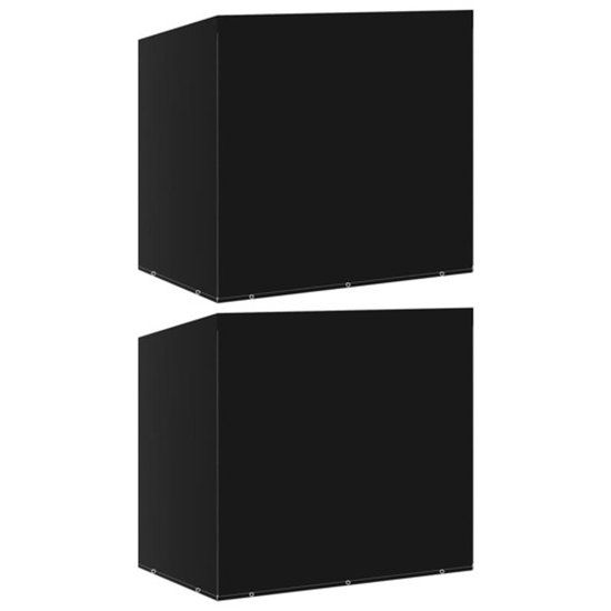 vidaXL Schommelbankhoezen - 2 stuks - Zwart - Polyetheen - 255x145x170 cm