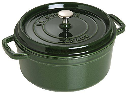 Staub Cocotte/braadpan - rond met deksel - 22 cm - 2.6 L - matzwart email - 1102285