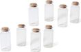 Merkloos Glazen flesjes met kurk - 32x stuks - 12 ml - transparant - klein - hobby set