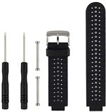 Intercella siliconen bandje - zwart-wit - geschikt voor Garmin Forerunner 220/230/235/620/630/735XT/Approach S20/S5/S6