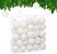 Relaxdays kerstballen set van 50, kunststof mat en glanzend, Ø 6 cm, wit