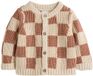 Next - Jongens - Gebreid babyvestje met geborduurde slogan - Bruin