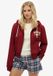 Superdry - Athletic Essentials Relaxed Crop Hoodie - Damen - Bordeauxrot - Größe 6