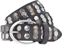 Vanzetti Leren Riem Hollywood Boulevard 35mm Full Leather Belt W100 Steel Grey Donkergrijs