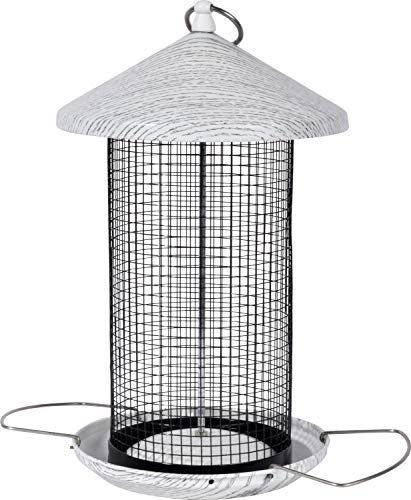 dobar® Vogelvoederzuil Smooth - Ø 19 x 31,5 cm - Wit/Zwart