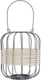 Item International DKD Home Decor Lykta Zwart Ijzer Rotan (20 x 20 x 23 cm)