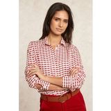 River Woods Classic Fantasy Blouse Rouge/blanc cassé Rouge Taille : 34 | Manches longues Outlet | Femme | Rouge