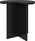 vidaXL Bijzettafel Zwart eiken Ø 39 x 38 cm Bewerkt hout
