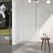 Fortifura Galeria Douchecabine - 80x90x200cm - scharnieren - deurgreep - stabilisatiestang - helder geribbeld - veiligheidsglas - chroom