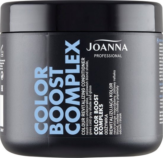 Joanna Professional Professionele revitalisatie kleurconditioner in zilvergrijs voor het haar - met microproteïne - duurzame revitalisatie - krulglans & kleur koud grijs - 500 g