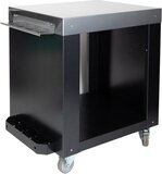 Boretti Amalfi Trolley - Zwart Zilver - RVS - 4 Wielen - 75x60x87 cm