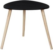 HOME DECO FACTORY Bijzettafel Shelly - hout - zwart - D48 x H46 cm
