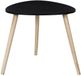 HOME DECO FACTORY Bijzettafel Shelly - hout - zwart - D48 x H46 cm