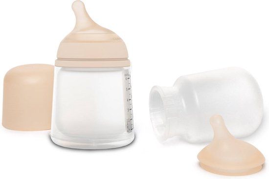 Suavinex Zero.Zero Starterset 180ml A Flow - Beige/Transparant
