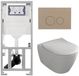 Villeroy & Boch Subway 2.0 Toiletset inbouwreservoir - diepspoel wandcloset directflush slimseat bedieningsplaat taupe ronde knoppen - White Alpine (wit)