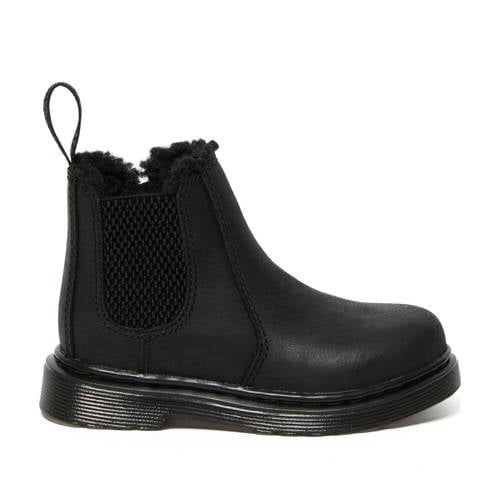 Dr. Martens Leonore Mono leren enkelboots zwart kleuter