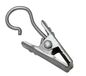 GARDINIA clip haken, 10 stuks, gordijnhaken met clip, metaal, mat zilver