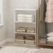 Furinno Reed 3-Tier Multifunctionele Verstelbare Plank Kleding & Kastopslag Organisatie, Wit