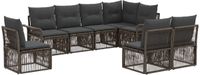 vidaXL Tuinbankenset 8 st Grijs poly rattan